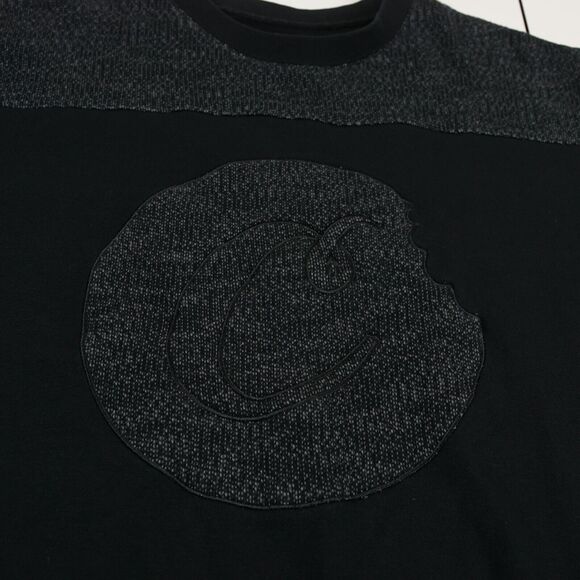 Cookies Black Contrast Knit Cotton Blend Sweatshirt Mens Sz XXL - Picture 5 of 10